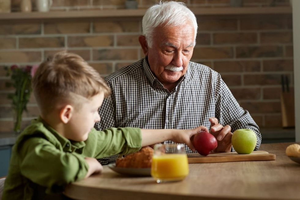 SENIOR AND GRANDCHILD