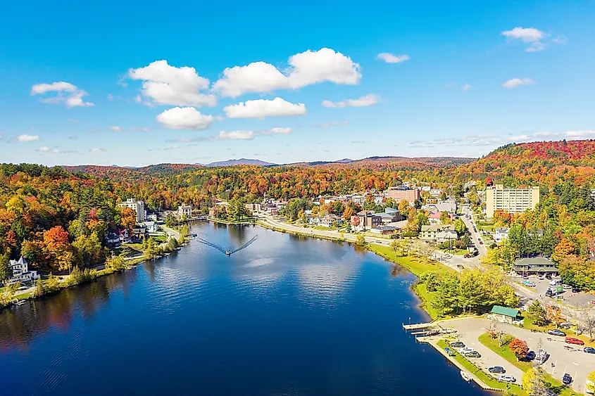 Fall in Saranac Lake, New York.
