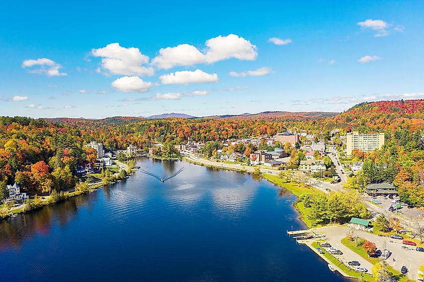 Fall colors in Lake Placid, New York.