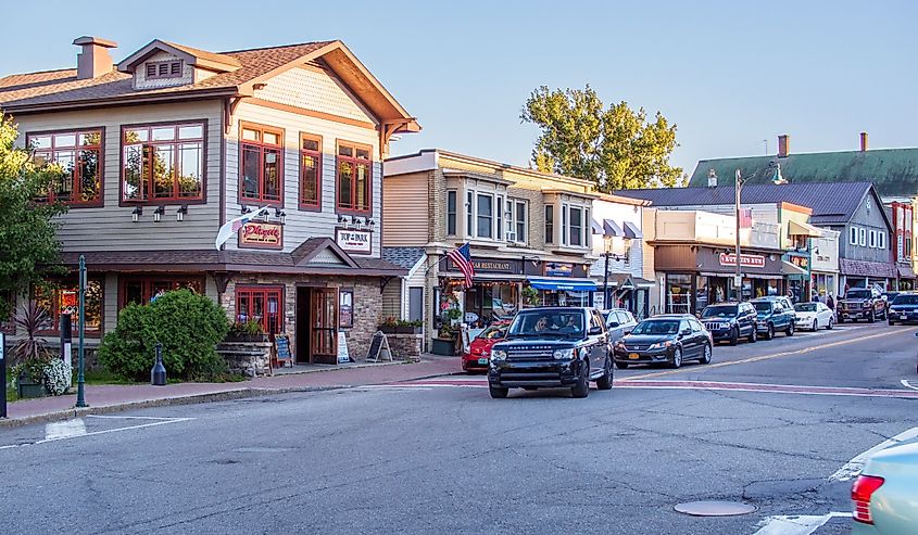 Main Street, located in Lake Placid, New York. 