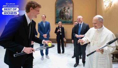 Jannik Sinner meets Pope Leo XIV in May at the Vatican City.