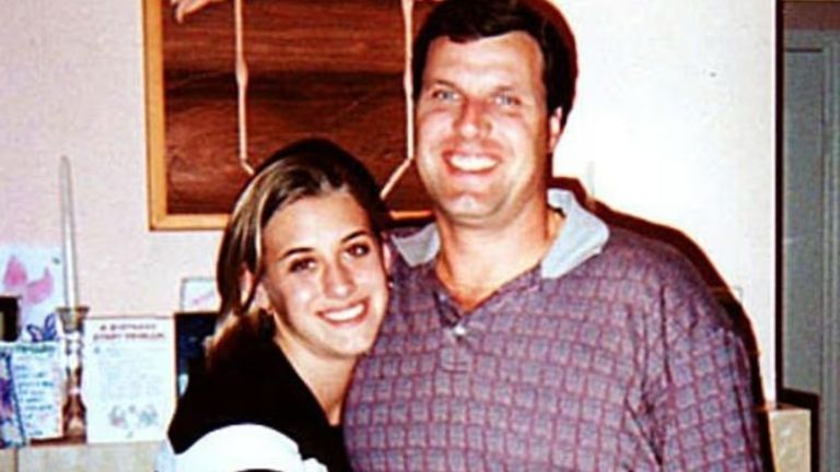 Jennifer Kesse, who went missing aged 24, with her father Drew Kesse. Picture: Drew Kesse