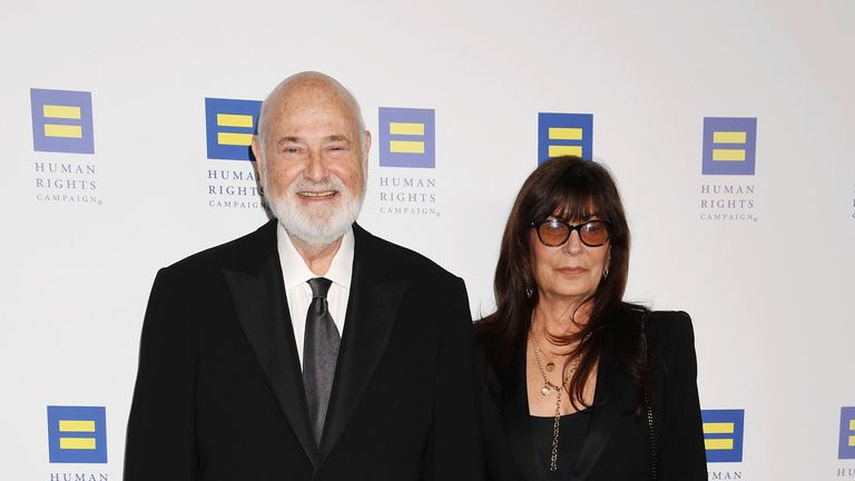 Reiner and his wife Michele Singer Reiner. Pic: AP