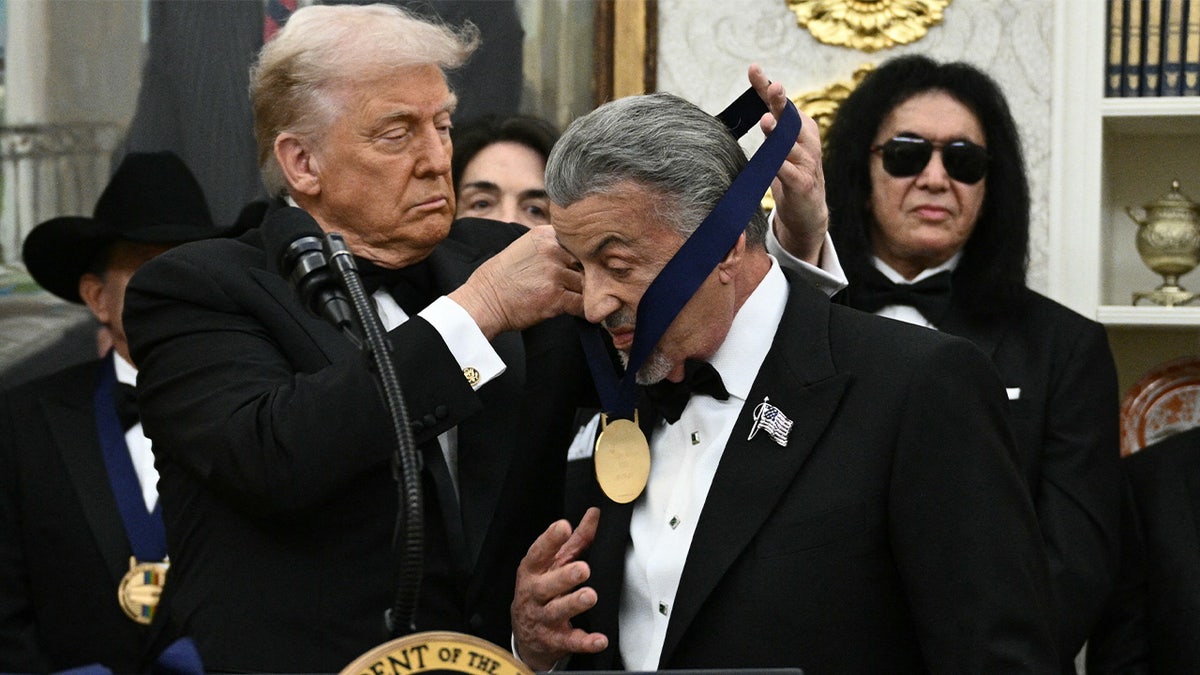 Trump and Sylvester Stallone