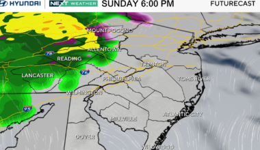 Dangerous conditions continue Saturday morning in Philadelphia area, tracking another storm on the way