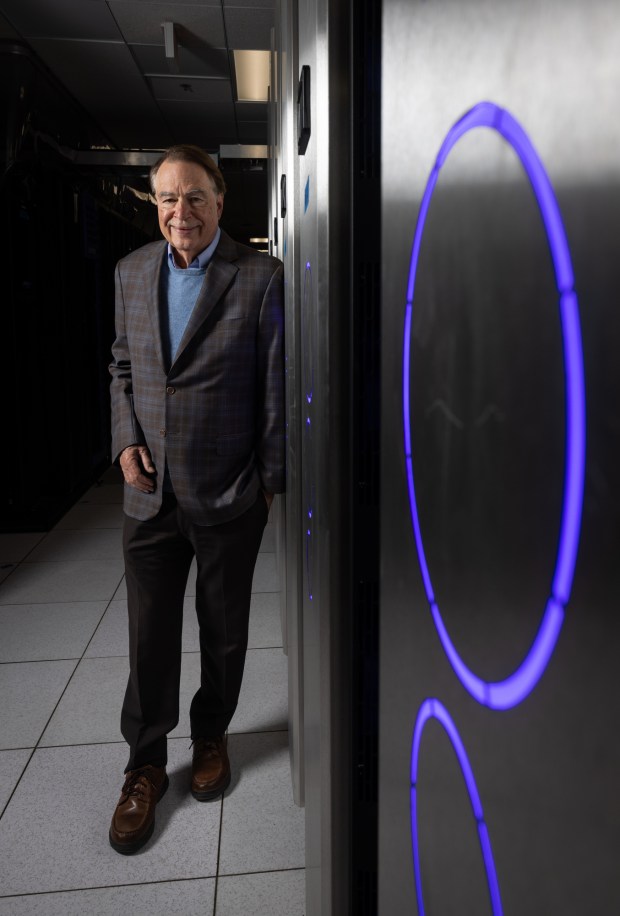Professor Larry Smarr in the San Diego Super Computer Center on Wednesday, Nov. 19, 2025 in La Jolla, CA. (Ana Ramirez / The San Diego Union-Tribune)