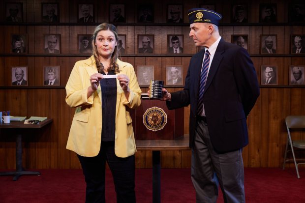 Jacque Wilke, left, and Andrew Oswald co-star in North Coast Repertory Theatre's "What the Constitution Means to Me. (Aaron Rumley)