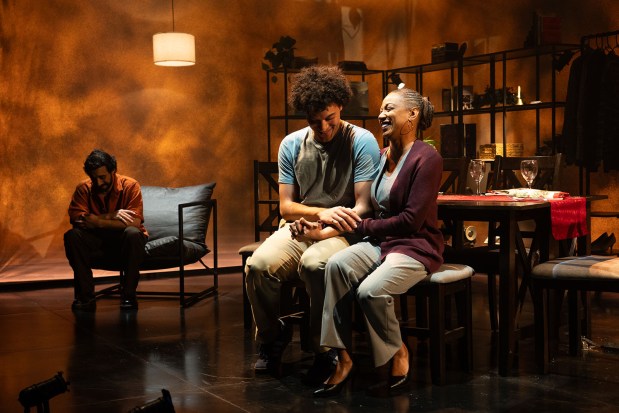 Eli Wood, Elliot Sagay and Marti Gobel in Diversionary Theatre's "We Are Continuous." (Talon Reed Cooper)