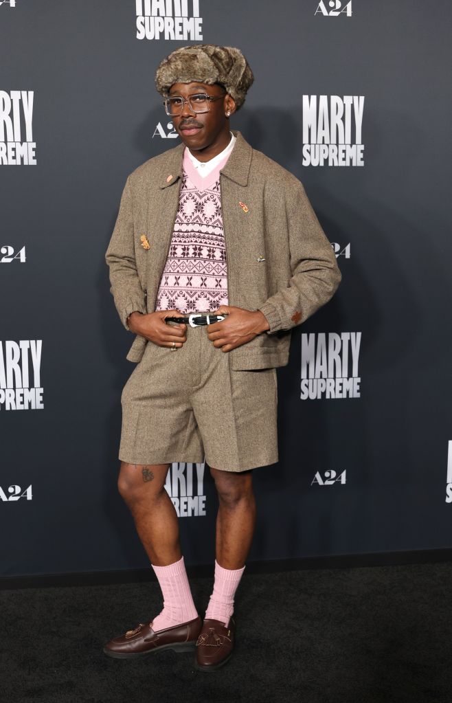 Tyler The Creator attends the "Marty Supreme" premiere