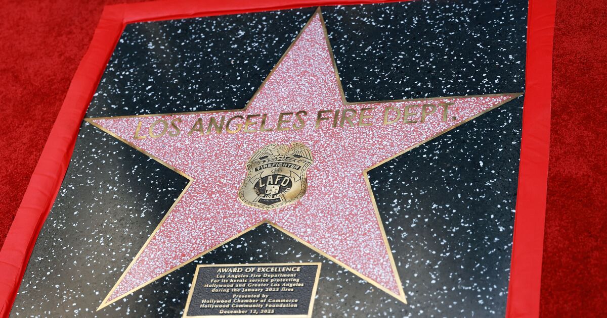 LA Fire Department honored with ‘Award of Excellence’ star on Hollywood Boulevard