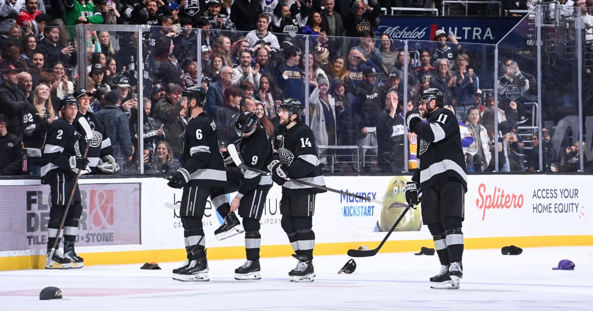 Alex Laferriere's hat trick powers Kings to blowout win over Ducks