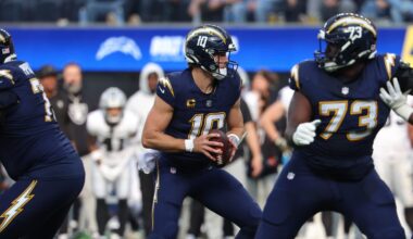 Chargers list Justin Herbert as questionable for Monday night