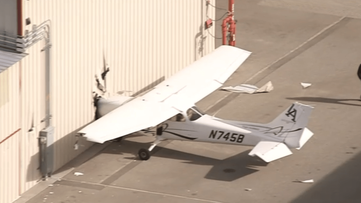 Small plane stolen at Van Nuys Airport flight school crashes into building – NBC Los Angeles