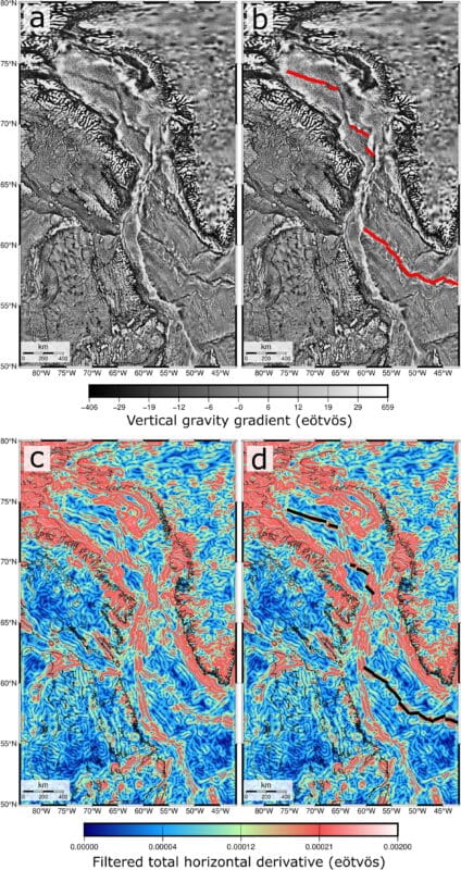 Vertical Gravity Gradient And Thd Maps