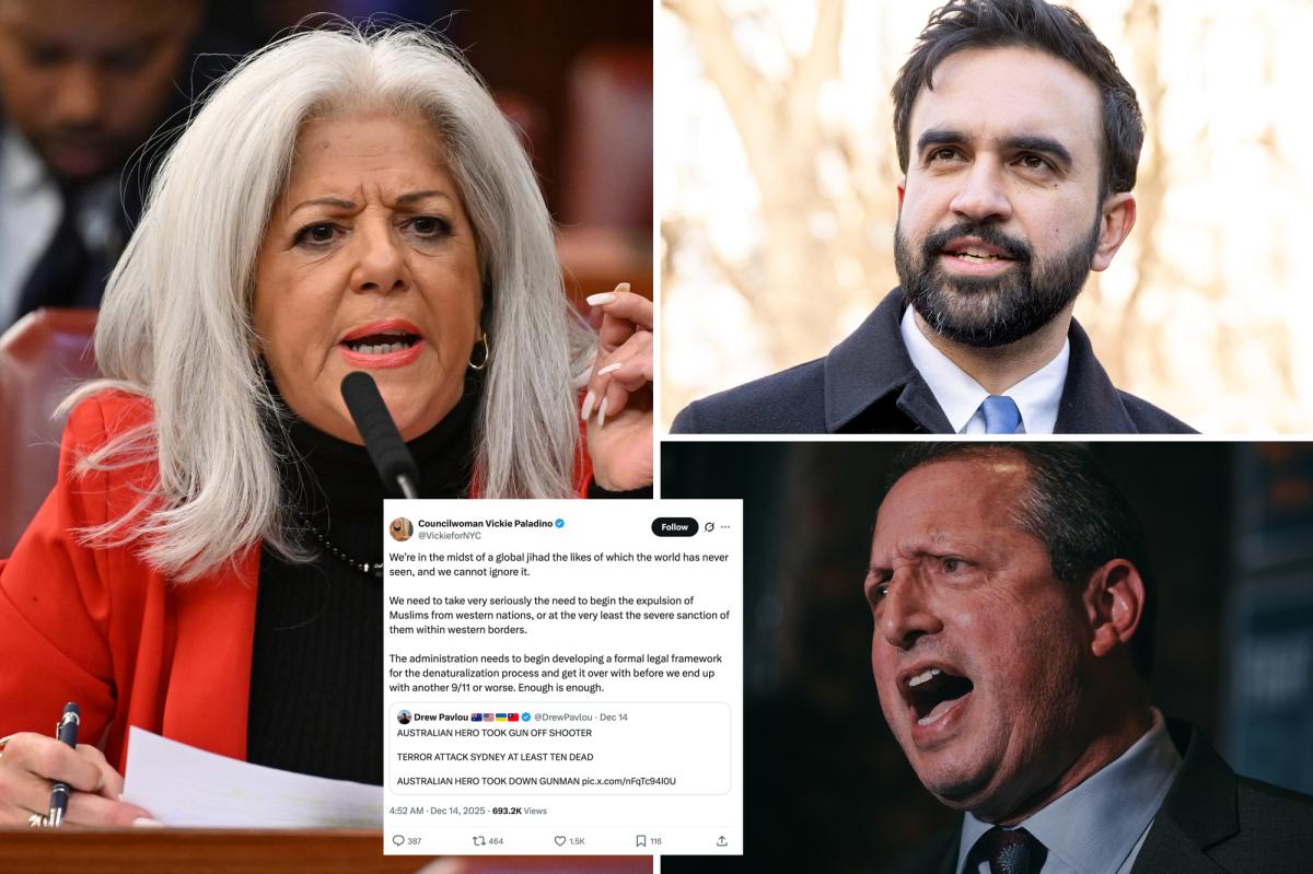NYC GOP Councilwoman Vickie Paladino faces firestorm after calling for 'expulsion of Muslims' in light of Bondi Beach terrorist attack