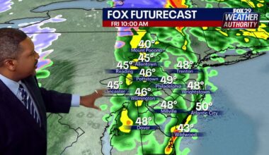 Philadelphia weather: Temperatures to tumble in wake of soaking showers on Friday