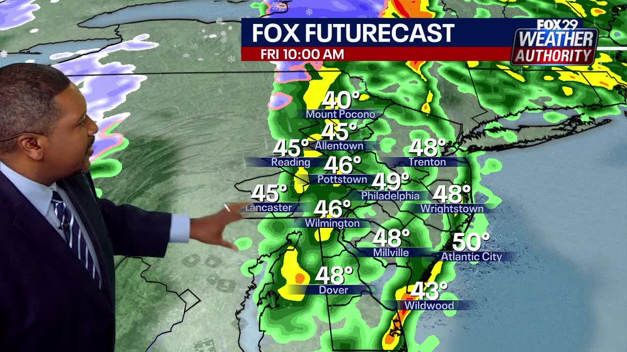 Philadelphia weather: Temperatures to tumble in wake of soaking showers on Friday