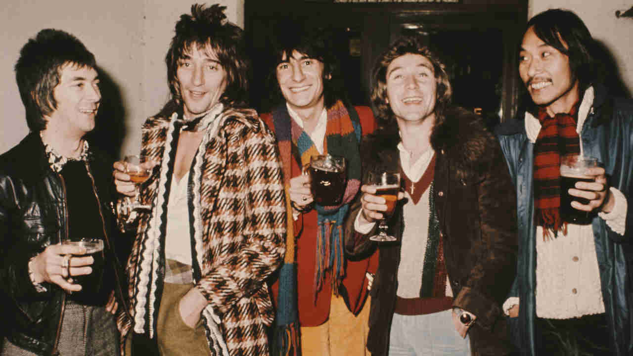 The Faces posing for a photograph in 1974