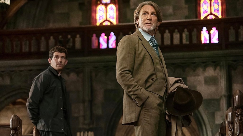 Josh O'Connor and Daniel Craig in Wake Up Dead Man