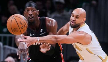 Derrick White scores season-high 33, hits nine 3s as Celtics pull away from Heat 129-116