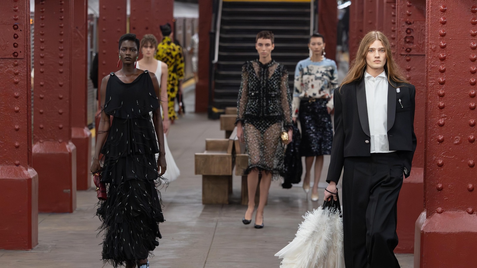 Chanel's new showman stages an ode to NYC with star-packed runway show on a real subway platform