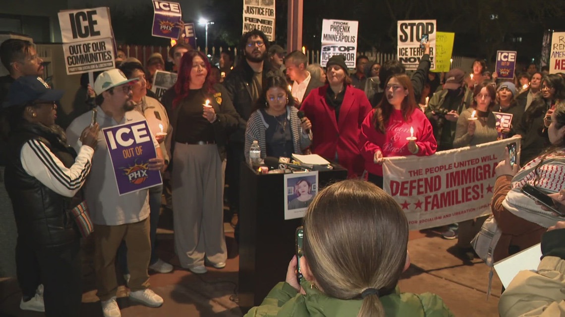 Phoenix vigil calls for justice after ICE agent fatally shoots woman in Minneapolis