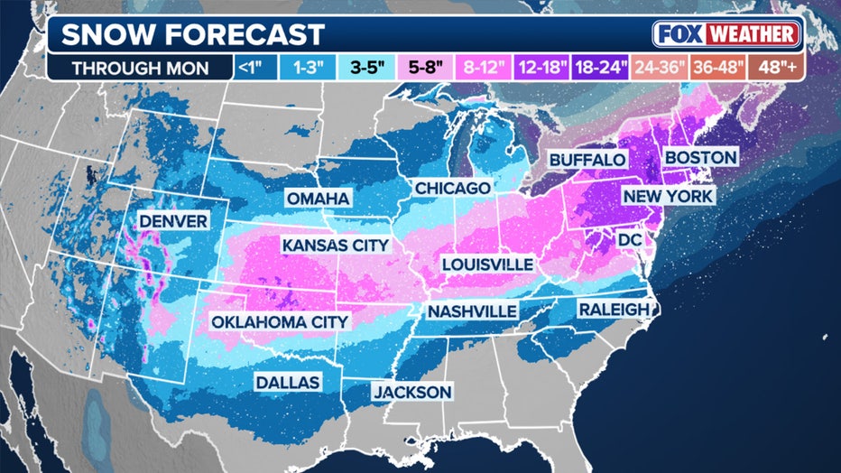 Snow potential(FOX Weather)