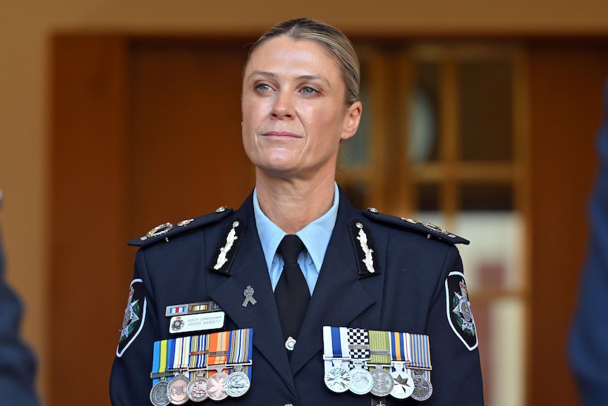 AFP commissioner Krissy Barrett in uniform. 