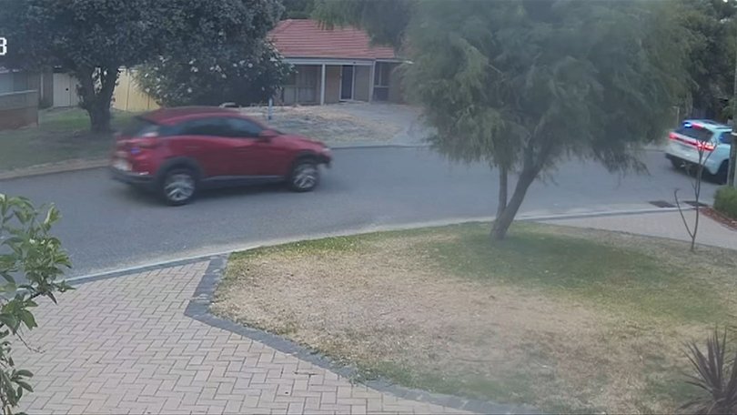 Chaos ensued as police chased the alleged car thief.