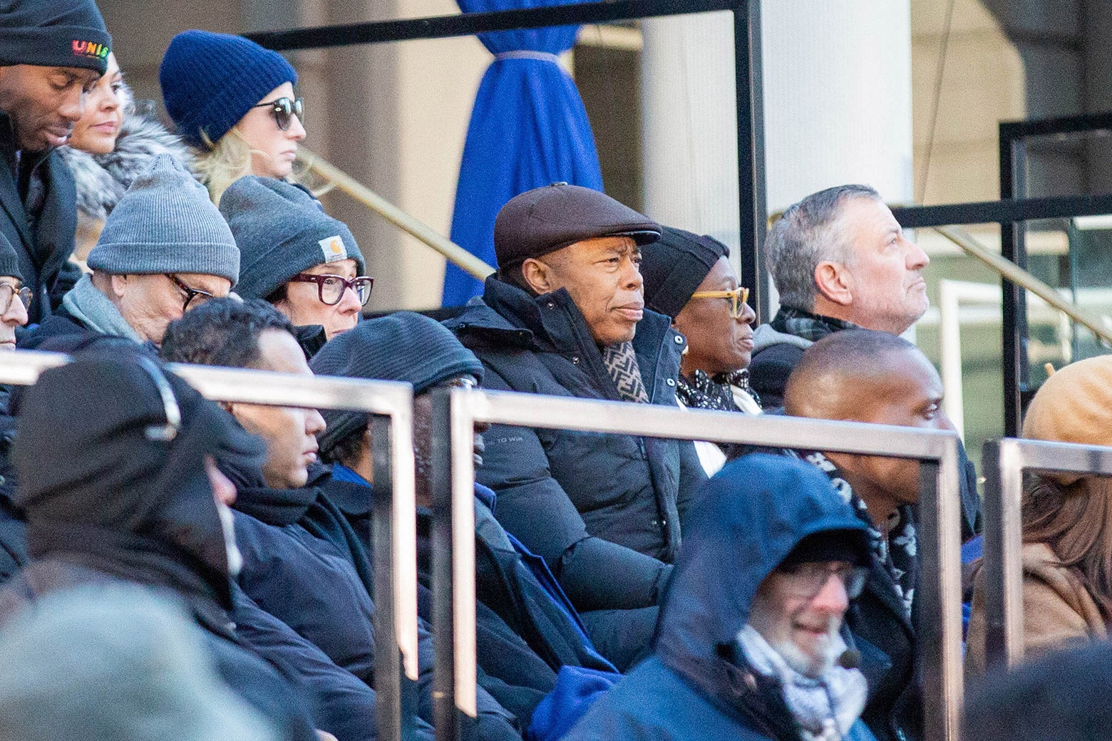 Eric Adams looking miserable.