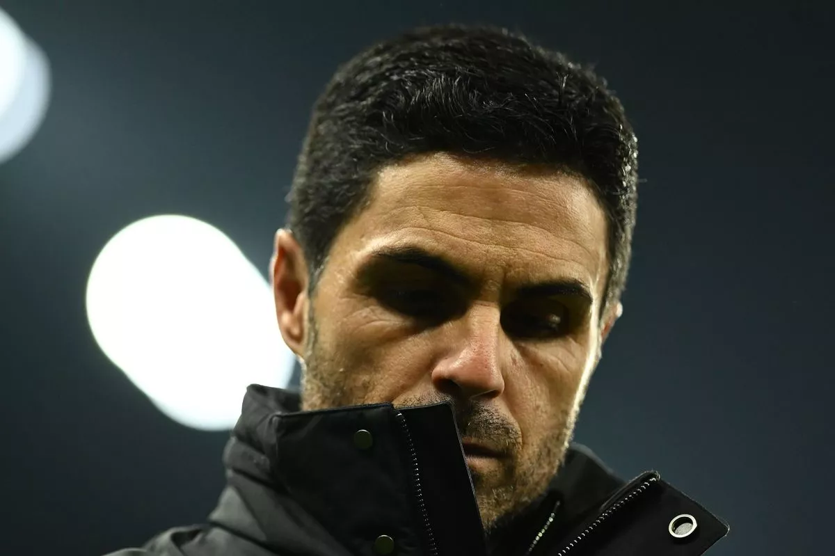 Coach Mikel Arteta of Arsenal FC reacts during the UEFA Champions League 2025/26 League Phase MD7 match between FC Internazionale Milano and Arsenal FC at Stadio San Siro
