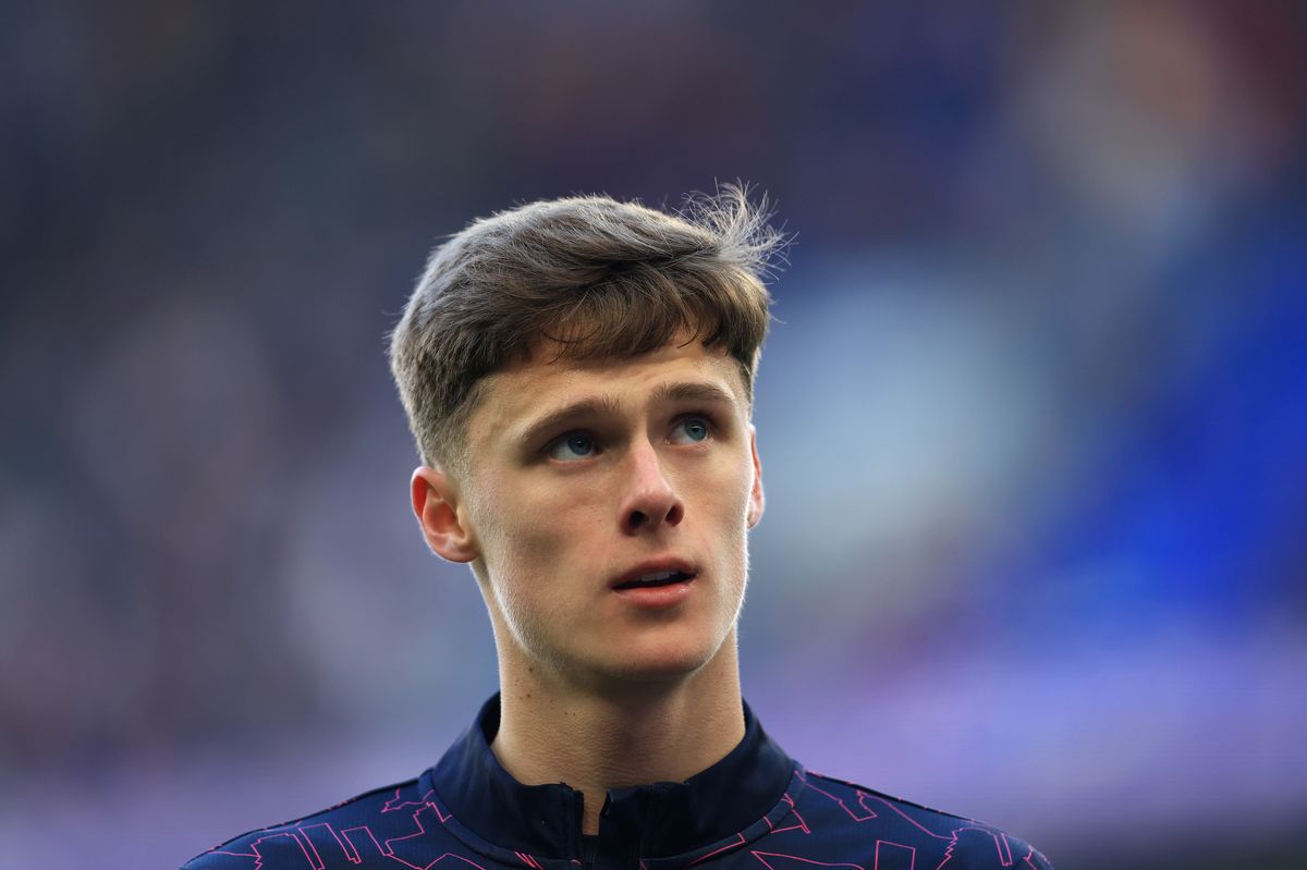 Harrison Armstrong before Everton's FA Cup defeat to Sunderland