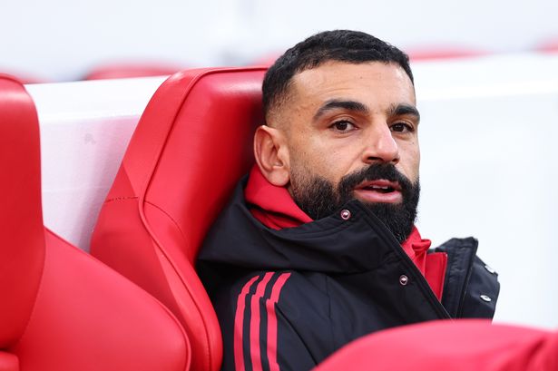 Mohamed Salah sat on the bench for Liverpool.