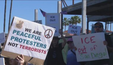 Hundreds rally at anti-ICE protests across San Diego County