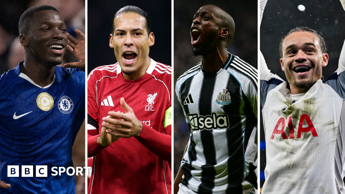 Split picture of Moises Caicedo, Virgil van Dijk, Yoane Wissa and Xavi Simons