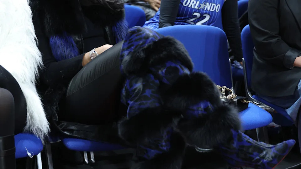 Angel Reese attends the game between the Memphis Grizzlies and the Orlando Magic as part of the 2026 NBA Berlin Game on January 15, 2026 at Uber Arena in Berlin, Germany. Joe Murphy/NBAE via Getty Images
