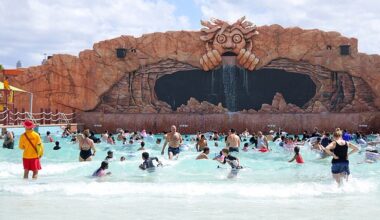 A tourist aged in their 30s has been saved after a near-drowning incident at WhiteWater World, in the Gold Coast, on Friday