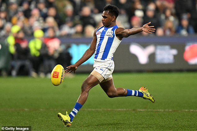 The 23-year-old was drafted by the Kangaroos in 2020