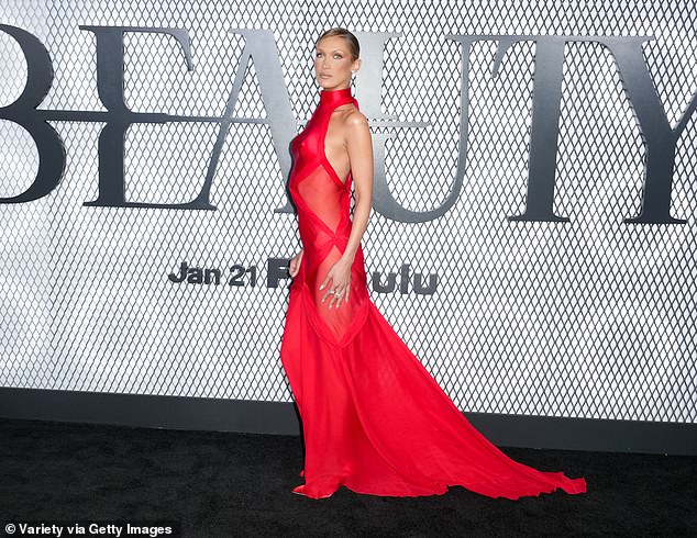 Bella Hadid wowed onlookers as she arrived at the New York City premiere of FX's hotly-anticipated new series The Beauty on Wednesday night