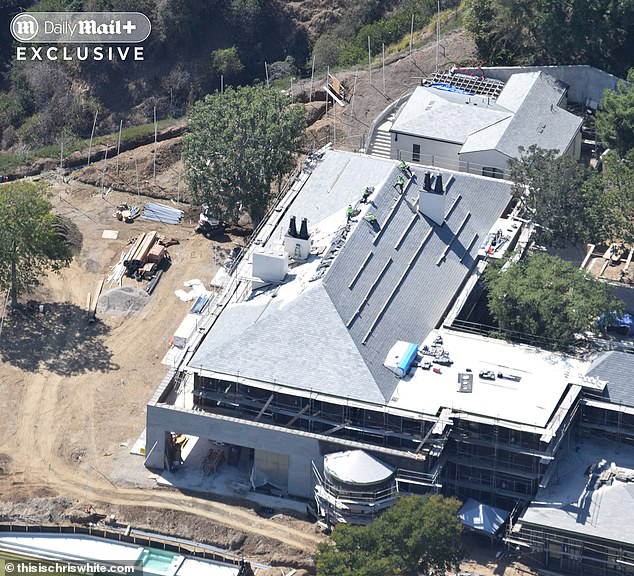 Builders have set up a semi-permanent camp at the property, with insiders saying the renovation could take another five years to complete