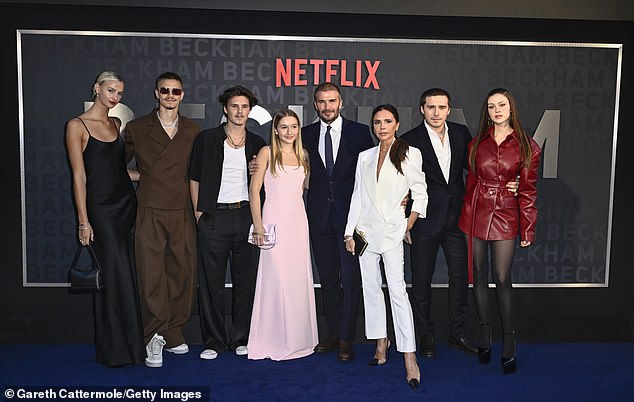 This happy news comes just as Anthony has been caught up in a controversy involving the Beckham family. Seen in 2023; (L-R) Mia Regan, Romeo Beckham, Cruz Beckham, Harper Beckham, David Beckham, Victoria Beckham, Brooklyn Beckham and Nicola Peltz Beckham