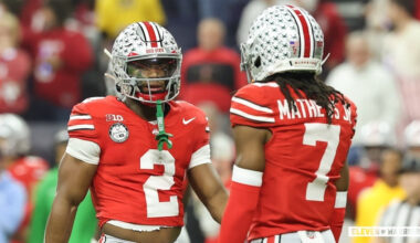 Caleb Downs and Jermaine Mathews Jr.