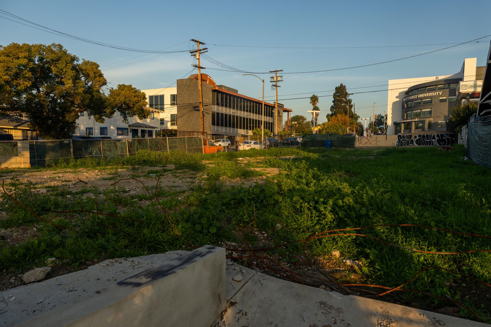 An empty plot of land owned by Downtown LA Law Group 