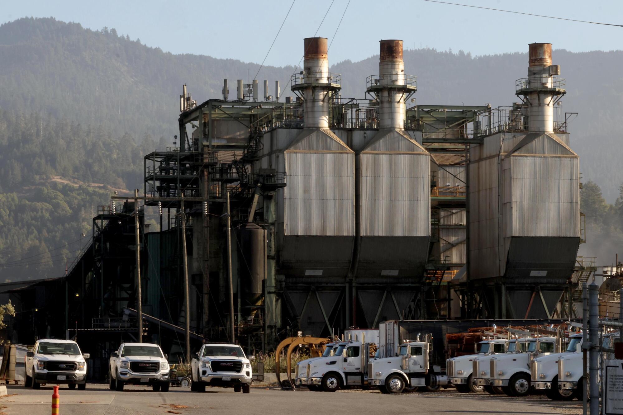 a power plant in a rural setting