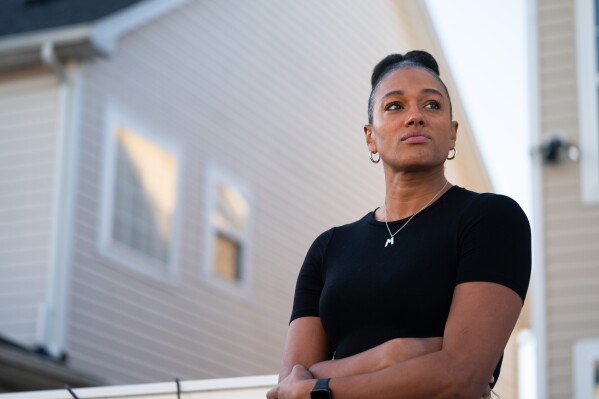 Retired WNBA All-Star Marissa Coleman poses for a photo in Mitchellville, Md., Tuesday, Dec. 9, 2025. (AP Photo/Allison Robbert)