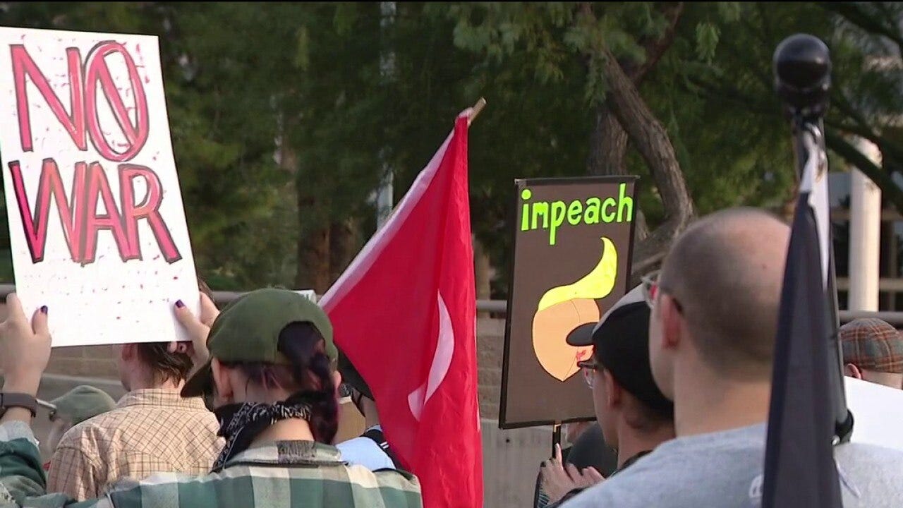 Protestors in Phoenix oppose military action in Venezuela after president's capture
