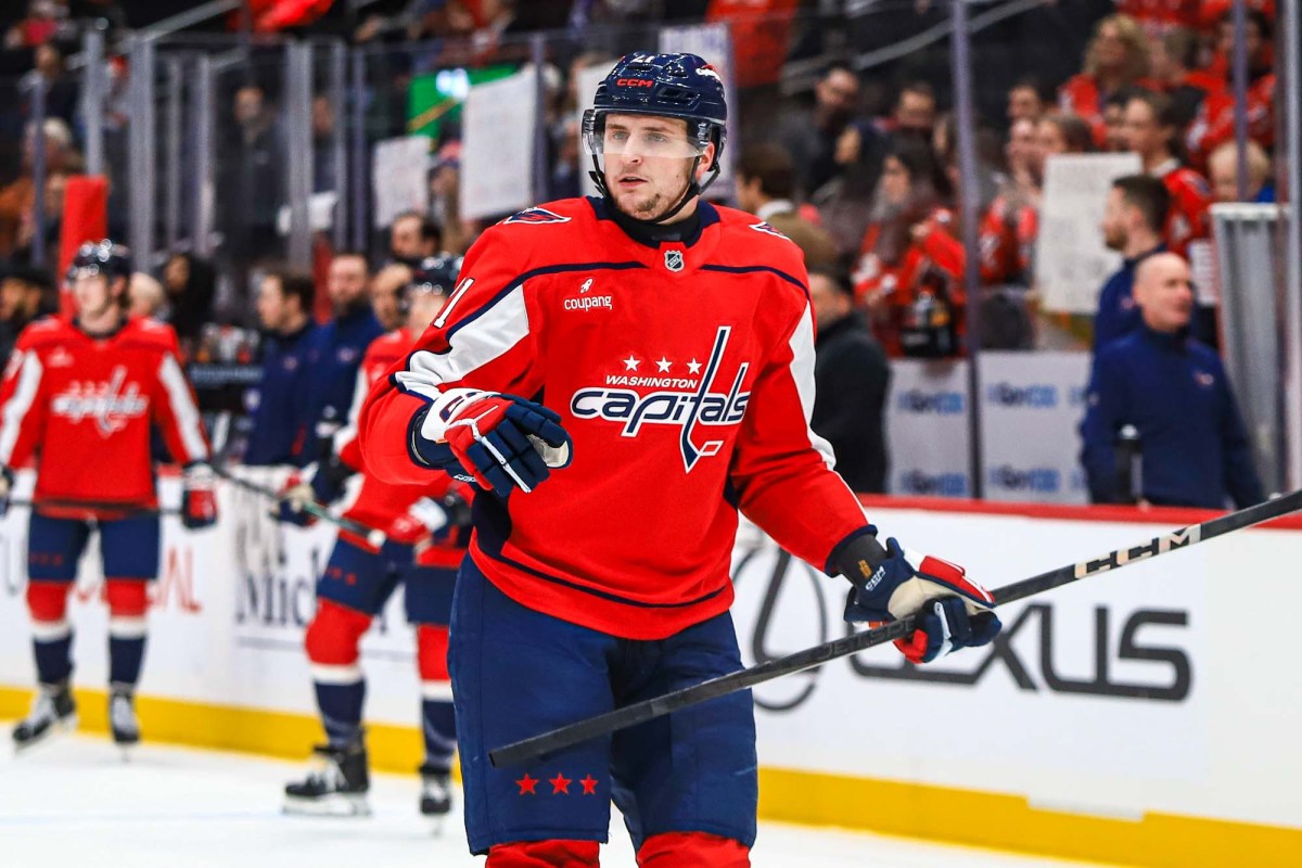 Aliaksei Protas misses Capitals game against Blackhawks due to lower-body injury