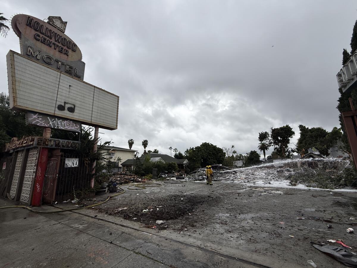 Los Angeles City Fire Department responded to a reported rubbish fire 6700 block of Sunset Blvd in Hollywood.