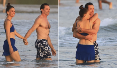 Hugh Jackman Sutton Foster pack on the PDA during Costa Rica beach vacation