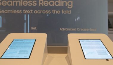 Samsung briefly showed off a crease-less foldable display at CES